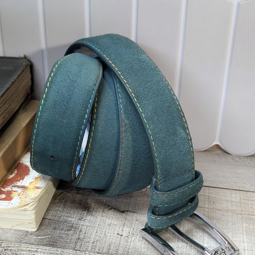 Robert Graham Teal Suede Men's Belt